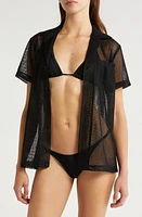 Solid & Striped The Dahlia Cover-Up Top Blackout at Nordstrom,