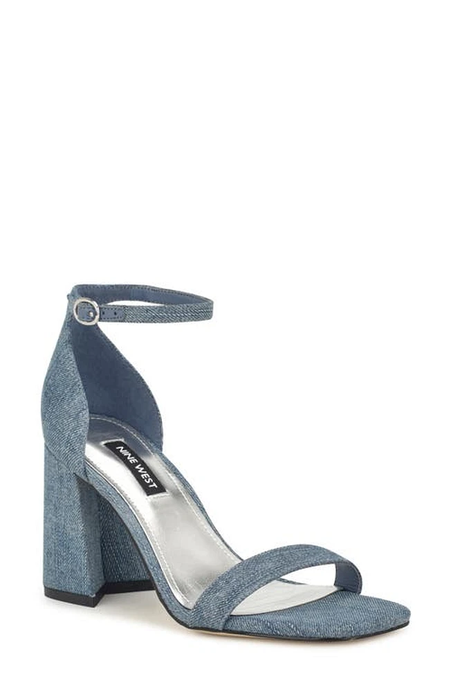 Nine West Ilea Ankle Strap Sandal Medium Blue at Nordstrom,