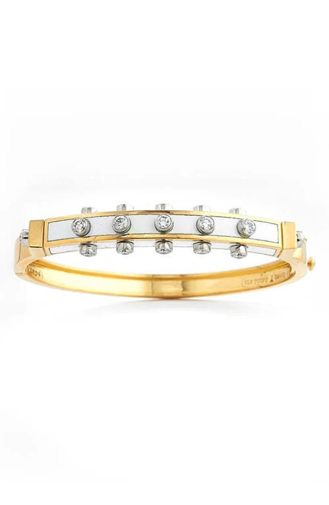 David Webb Motif Studlette Bangle Bracelet in Yellow Gold at Nordstrom, Size 7