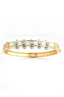 David Webb Motif Studlette Bangle Bracelet in Yellow Gold at Nordstrom, Size 7