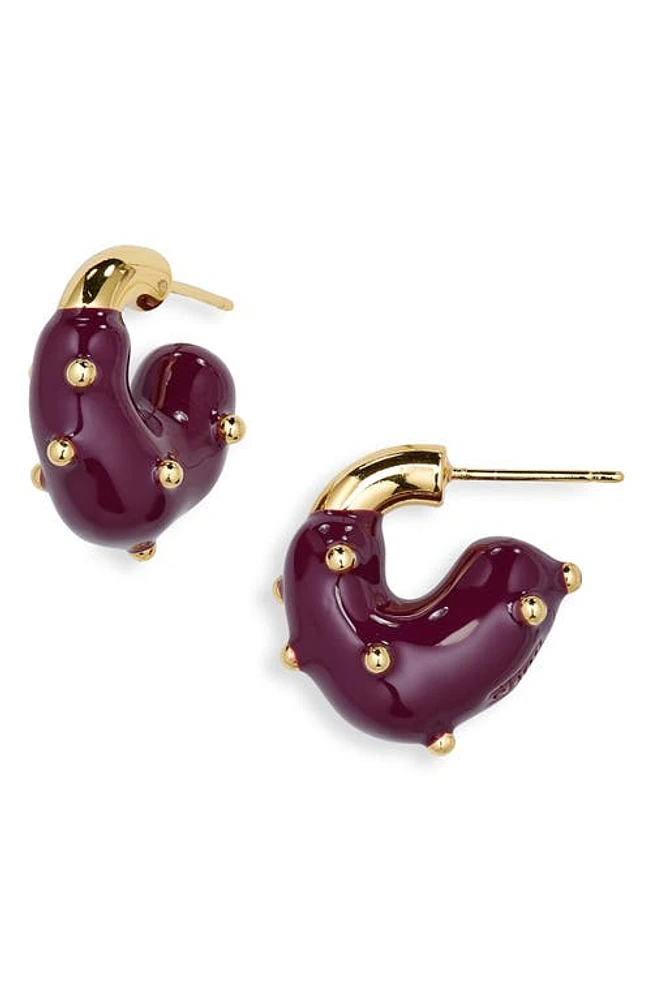 Éliou Theo Dipped Chunky Hoop Earrings in Purple at Nordstrom