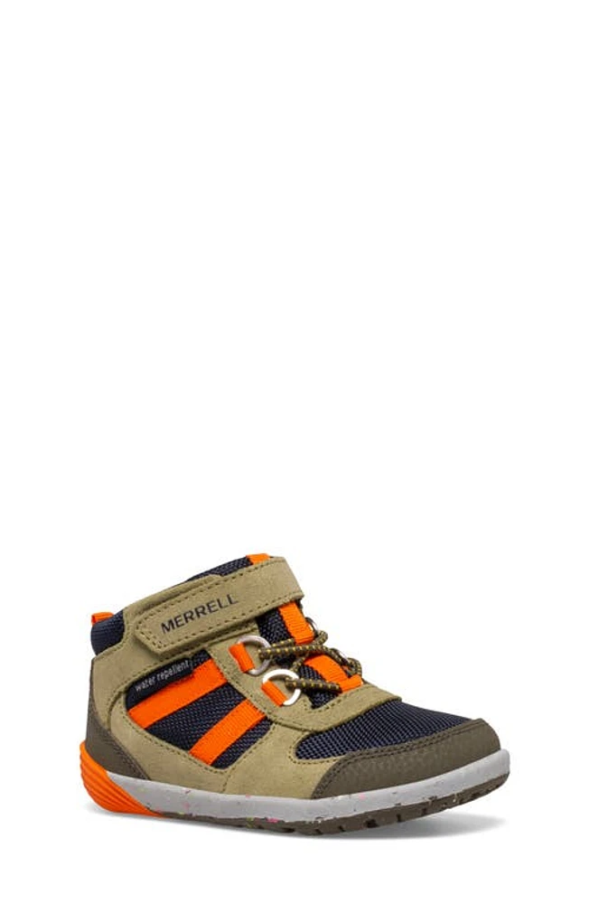 Merrell Bare Steps Ridge Jr. Boot in Olive/Navy/Orange at Nordstrom, Size 5 M