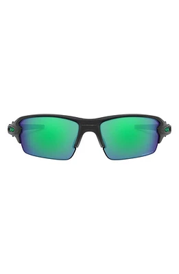 Oakley 61mm Polarized Prizm Wrap Sunglasses in Black at Nordstrom