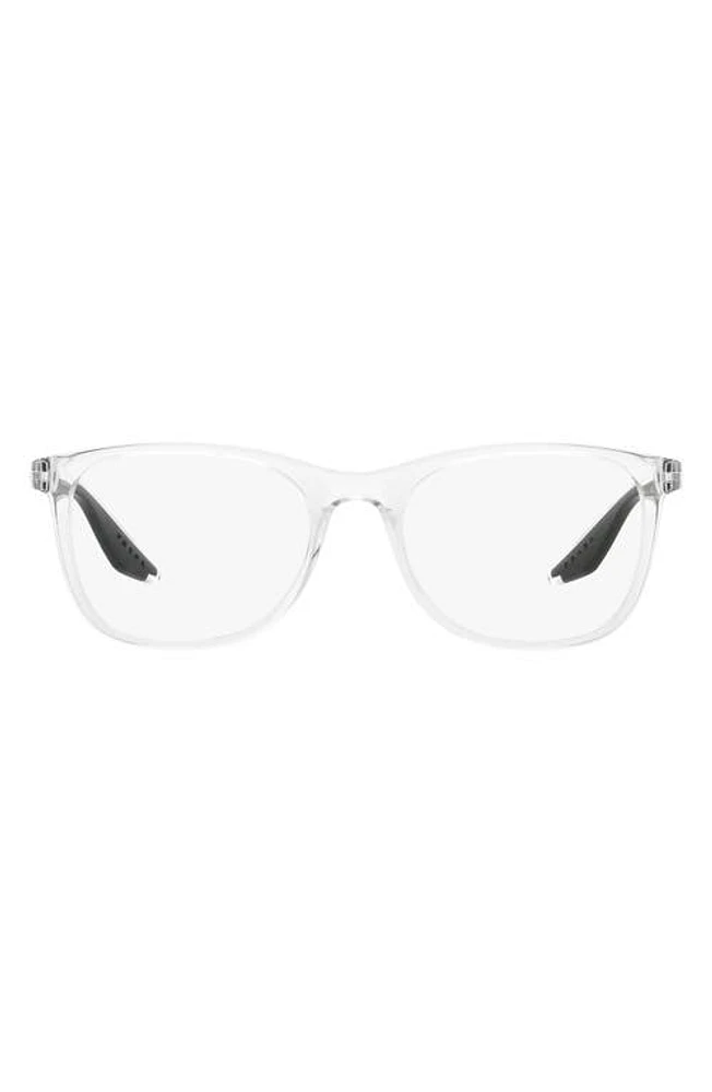 Prada Linea Rossa 55mm Pillow Optical Glasses in Crystal at Nordstrom