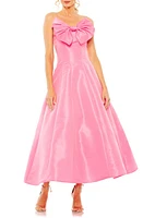 Mac Duggal Bow Front Strapless Taffeta A-Line Gown at Nordstrom,