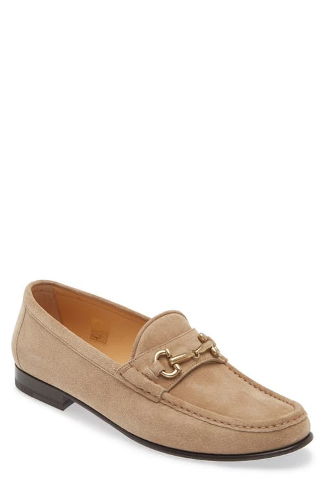 Brunello Cucinelli Horse Bit Suede Loafer Tan at Nordstrom,