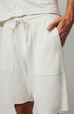 ATM Anthony Thomas Melillo Cotton Piqué Drawstring Shorts Chalk at Nordstrom,