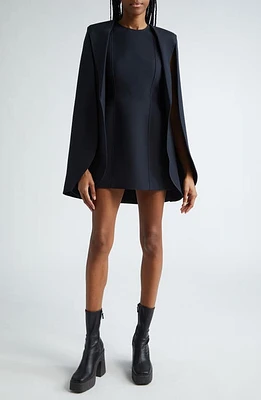 Stella McCartney Crepe Cape Dress 1000 - Black at Nordstrom, Us