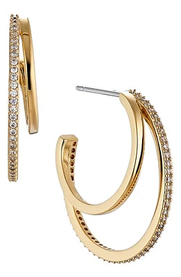 Nadri Golden Hour Pavé Double Hoop Earrings at Nordstrom