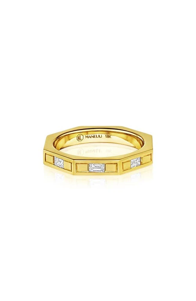 ManLuu Doudou Diamond Band Ring in Yellow Gold at Nordstrom, Size 7