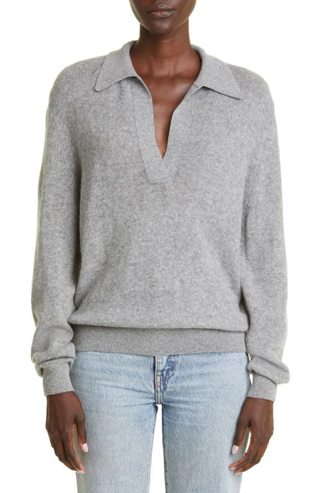 Khaite Jo Stretch Cashmere Polo Sweater at Nordstrom,