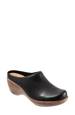 SoftWalk Madison Clog Black Leather at Nordstrom,