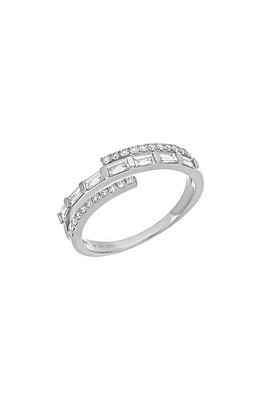 Bony Levy Prism Crossover Diamond Ring 18K White Gold at Nordstrom,