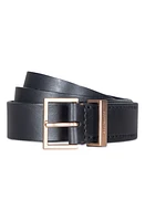 AllSaints Leather Belt Brass at Nordstrom,