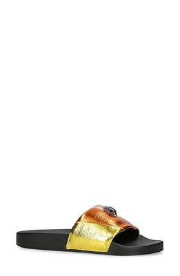 Kurt Geiger London Meena Eagle Slide Sandal Gold Multi at Nordstrom,