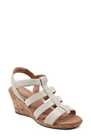 Rockport Blanca Strappy Wedge Sandal Chalk Synthetic at Nordstrom,