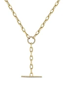 Zoë Chicco Medium Square Oval Chain with Pave Diamond Link Necklace in 14K Yellow Gold at Nordstrom, Size 18