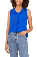 Vince Camuto Ruffle Neck Sleeveless Georgette Blouse at Nordstrom,