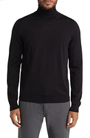 BOSS Musso Turtleneck Virgin Wool Sweater in Black at Nordstrom, Size Small