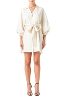 Endless Rose Tie Waist Mini Shirtdress at Nordstrom,