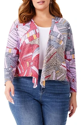 NIC+ZOE Mosaic Floral Convertible Cardigan Pink Multi at Nordstrom,