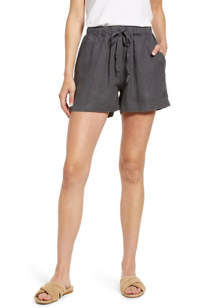 Parachute Linen Lounge Shorts in Coal at Nordstrom, Size X-Small