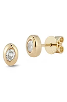 Dana Rebecca Designs Mikaela Estelle Oval Diamond Stud Earrings in Yellow Gold at Nordstrom