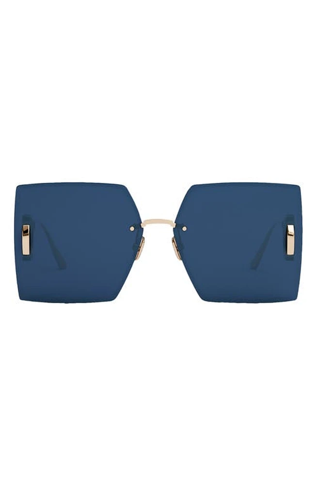 DIOR 30Montaigne S7U 64mm Oversize Square Sunglasses in Gold Dh/Blue at Nordstrom