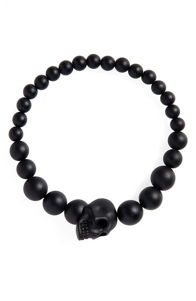 Alexander McQueen Alexandar McQueen Skull Ball Bracelet in Black at Nordstrom