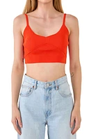 Endless Rose Knit Bralette Top Orange at Nordstrom,