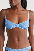 bond-eye Gracie Balconette Underwire Bikini Top in Cornflower Floral at Nordstrom