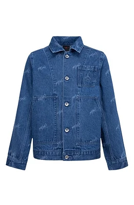 Jordan Kids' JDB Flight Heritage Denim Jacket Blue Grey at