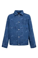 Jordan Kids' JDB Flight Heritage Denim Jacket Blue Grey at