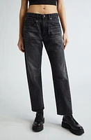 R13 Romeo Straight Leg Jeans Atlas Selvedge Black at Nordstrom,