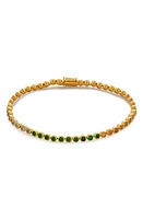 Monica Vinader Rainbow Stone Tennis Bracelet in 18K Gold Vermeil/Mixed Stones at Nordstrom, Size Medium