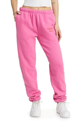 THE MAYFAIR GROUP Empathy Always Embroidered Fleece Sweatpants Pink at Nordstrom,