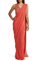 Sani Zian Drape Saree Paprika at Nordstrom,