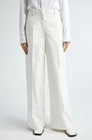 Jil Sander Straight Leg Cotton Trousers in 100 Optic White at Nordstrom, Size 2 Us