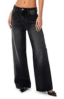 EDIKTED Braya Baggy Jeans Black-Washed at Nordstrom,