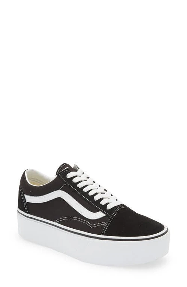 Vans Old Skool Stackform Sneaker Suede/canvas Black/true Whit at Nordstrom, Women's