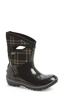 Bogs 'Plimsoll Plaid' Mid Waterproof Snow Boot in Black at Nordstrom, Size 6