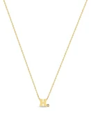 Zoë Chicco Diamond Initial Pendant Necklace in Yellow Gold-H at Nordstrom, Size 16