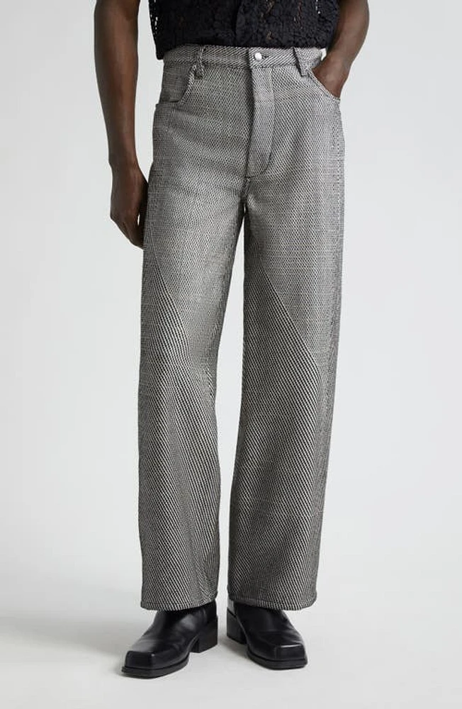 Eckhaus Latta x unspun Wide Leg Jeans Static at Nordstrom,