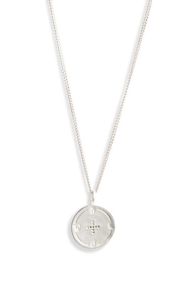 MIRANDA FRYE Carina Compass Pendant Necklace in Silver at Nordstrom