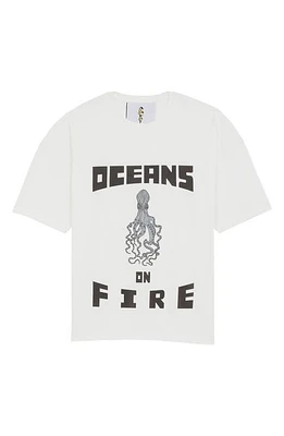 THE RAD BLACK KIDS Oceans on Fire Graphic T-Shirt in White at Nordstrom, Size Small