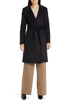 Fleurette Casey Belted Cashmere Wrap Coat in Black at Nordstrom, Size 0