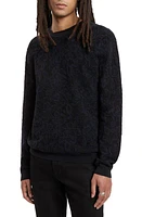 John Varvatos Nolan Regular Fit Organic Linen & Wool Sweater Navy at Nordstrom,