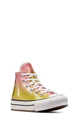 Converse Kids' Chuck Taylor All Star EVA Lift High Top Glitter Platform Sneaker Butter/Donut Glaze/White at Nordstrom, M