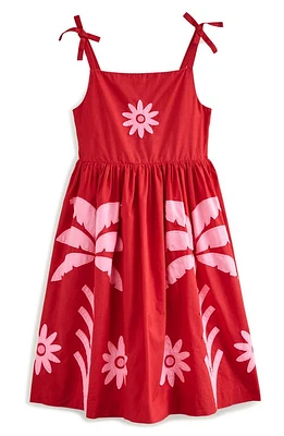 Mini Boden Kids' Appliqué Sundress Poppy Red Palms at Nordstrom,