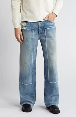 FRAME Patched Wide Leg Jeans Mcallen at Nordstrom,